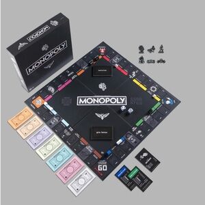Darc Sport Monopoly Board Game - Black and Multicolor Edition